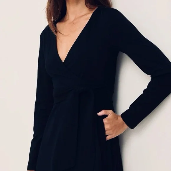 Pact womens fit & flare faux wrap dress Midnight blue - Picture 3 of 5